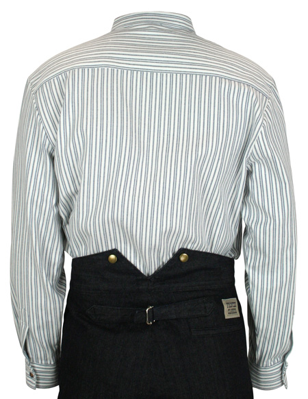 Galway Flannel Work Shirt - Blue Stripe
