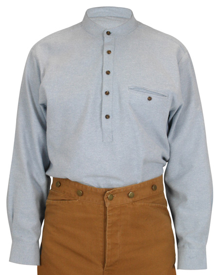 Galway Flannel Work Shirt - Blue Twill