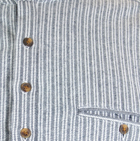 Galway Flannel Work Shirt - Grey Stripe