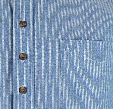 Liam Work Shirt - Blue with White Pinstripe