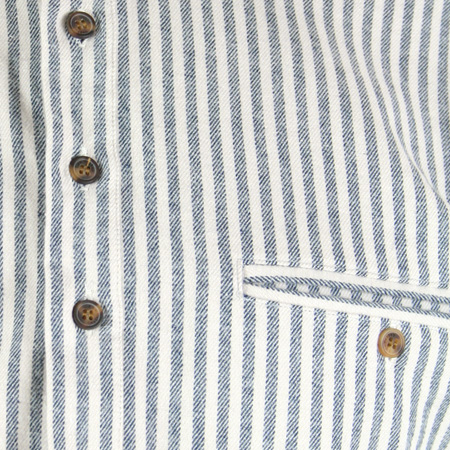 Galway Flannel Work Shirt - Dark Blue Stripe