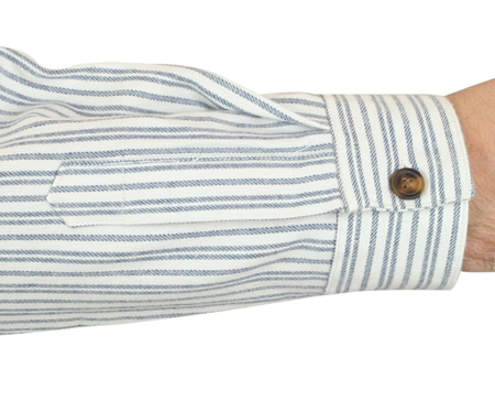 Killian Flannel Nightshirt - Blue Stripe
