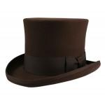  Victorian,Steampunk,Edwardian Mens Hats Brown Wool Felt Top Hats |Antique, Vintage, Old Fashioned, Wedding, Theatrical, Reenacting Costume |