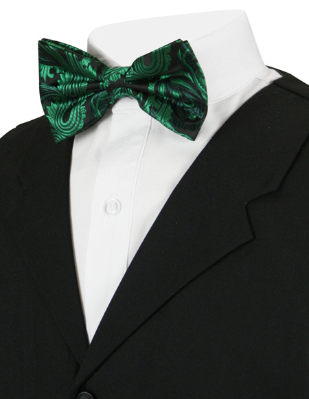 Lush Bow Tie - Green Paisley