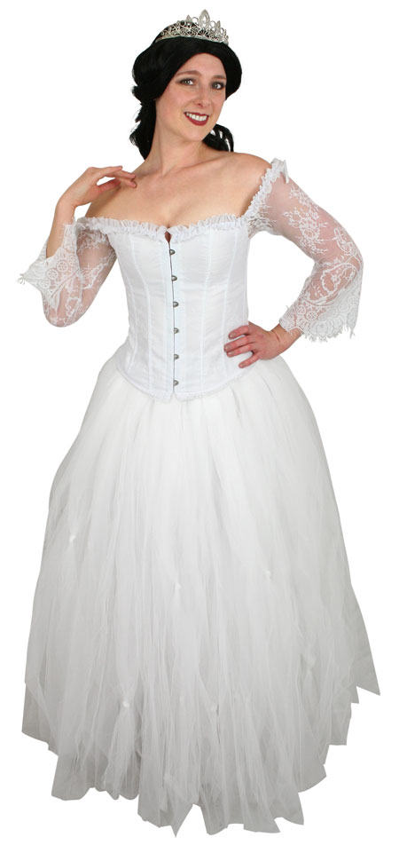 Wedding Ladies White Corset | Formal | Bridal | Prom | Tuxedo || Arabella Overbust Fashion Corset - White