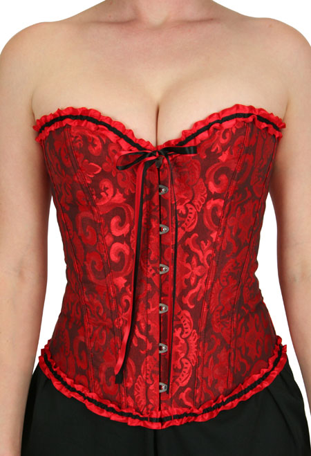 Lexi Overbust Fashion Corset - Red/Black