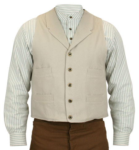Sand Mountain Brushed Cotton Vest - Natural