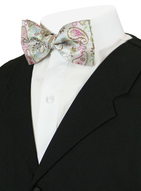 Prism Bow Tie - Ivory Paisley