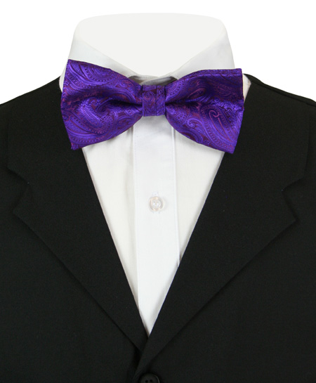Majestic Bow Tie - Purple Paisley
