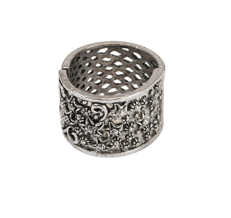 Reversible Scarf Ring - Silver