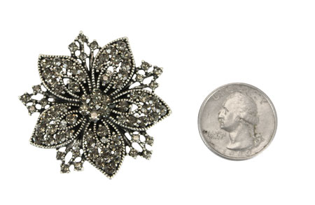 Silver Flower - Magnetic Brooch