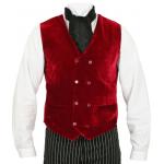  Victorian,Edwardian Mens Vests Red Velvet,Synthetic Solid Dress Vests,Velvet Vests |Antique, Vintage, Old Fashioned, Wedding, Theatrical, Reenacting Costume |