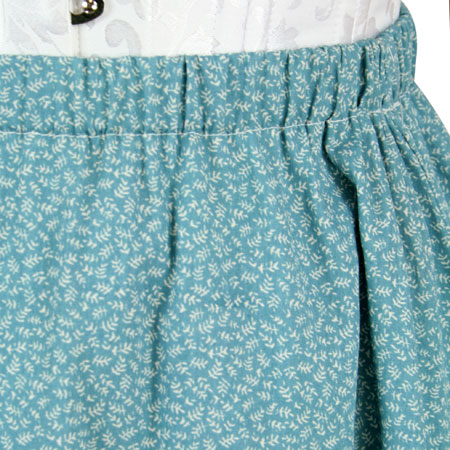 Millie Skirt - Blue Leaf
