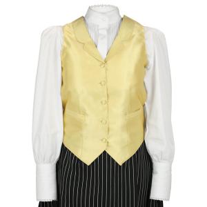  Victorian,Edwardian Ladies Vests Yellow,Gold Satin,Microfiber,Synthetic Solid,Stripe Dress Vests |Antique, Vintage, Old Fashioned, Wedding, Theatrical, Reenacting Costume |