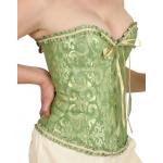  Victorian,Old West,Steampunk,Edwardian Ladies Corsets Green Satin,Synthetic Floral Corsets |Antique, Vintage, Old Fashioned, Wedding, Theatrical, Reenacting Costume |