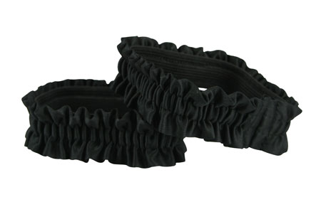1 inch Satin Sleeve Garters - Black (One Pair)