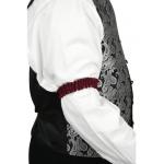  Victorian,Old West Mens Accessories Burgundy Satin,Microfiber Solid Sleeve Garters |Antique, Vintage, Old Fashioned, Wedding, Theatrical, Reenacting Costume |