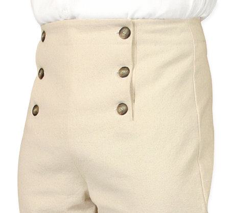 Regency Fall Front Trousers - Natural
