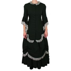  Victorian,Old West Ladies Dresses and Suits Black Cotton Solid Suits,Dresses |Antique, Vintage, Old Fashioned, Wedding, Theatrical, Reenacting Costume |