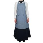  Victorian,Old West,Edwardian Mens Accessories Blue Cotton Aprons |Antique, Vintage, Old Fashioned, Wedding, Theatrical, Reenacting Costume |