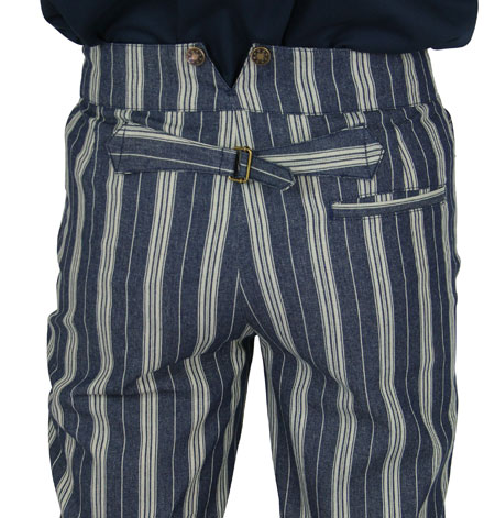 Towson Striped Trousers - Blue