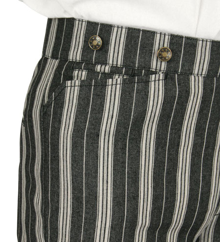 Towson Striped Trousers - Black