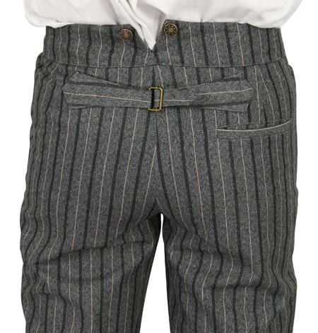 Preston Striped Trousers - Gray