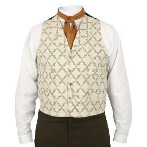  Victorian,Edwardian,Regency Mens Vests Ivory,Tan,Cream Tapestry,Cotton Geometric Dress Vests,Tapestry Vests |Antique, Vintage, Old Fashioned, Wedding, Theatrical, Reenacting Costume |