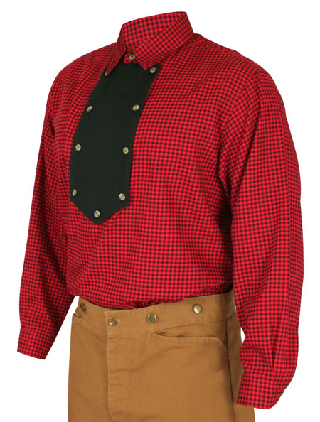Appaloosa Bib Shirt - Red And Black Check