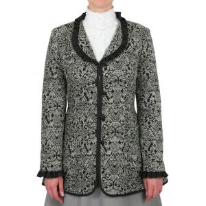  Ladies Coats Black,White,Gray Synthetic Outing Jackets |Antique, Vintage, Old Fashioned, Wedding, Theatrical, Reenacting Costume |