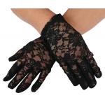  Regency,Victorian,Steampunk,Edwardian,Old West Ladies Accessories Black Lace,Synthetic Gloves |Antique, Vintage, Old Fashioned, Wedding, Theatrical, Reenacting Costume | Mardi Gras