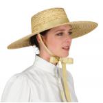  Victorian,Edwardian Ladies Hats Ivory Straw Boaters,Sun Hats |Antique, Vintage, Old Fashioned, Wedding, Theatrical, Reenacting Costume |