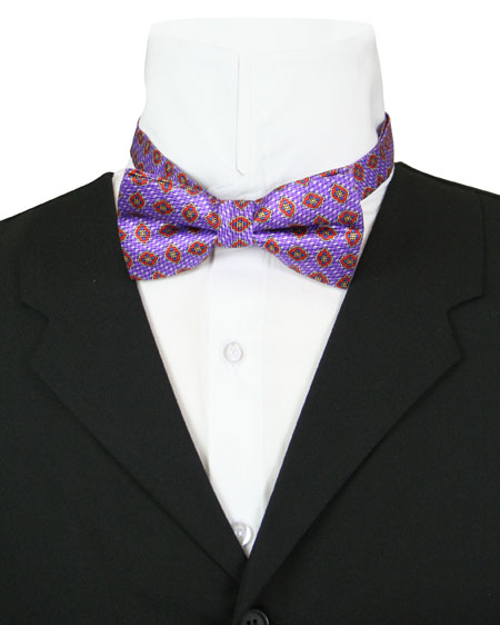 Mens Bow Tie - Purple Floral