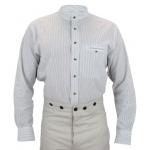  Victorian,Edwardian,Old West Mens Shirts White Cotton,Linen Stripe Dress Shirts,Work Shirts |Antique, Vintage, Old Fashioned, Wedding, Theatrical, Reenacting Costume |