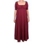  Regency Ladies Dresses and Suits Burgundy Cotton Solid Dresses |Antique, Vintage, Old Fashioned, Wedding, Theatrical, Reenacting Costume |