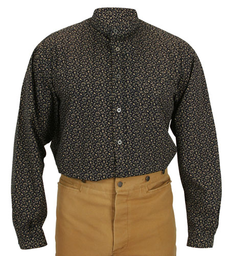 Kade Calico Shirt - Navy