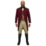  Regency Mens Coats Burgundy,Red Cotton Solid Cutaway Coats,Tail Coats |Antique, Vintage, Old Fashioned, Wedding, Theatrical, Reenacting Costume |