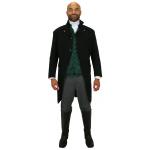  Regency Mens Coats Black Cotton Solid Cutaway Coats,Tail Coats |Antique, Vintage, Old Fashioned, Wedding, Theatrical, Reenacting Costume |