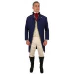  Regency Mens Coats Blue Cotton,Canvas Solid Cutaway Coats,Tail Coats |Antique, Vintage, Old Fashioned, Wedding, Theatrical, Reenacting Costume |