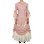  Victorian,Old West Ladies Dresses and Suits Pink,Burgundy,Red Cotton Floral Suits,Dresses |Antique, Vintage, Old Fashioned, Wedding, Theatrical, Reenacting Costume |