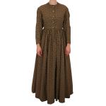  Victorian,Old West,Edwardian Ladies Dresses and Suits Brown Cotton Floral,Calico Dresses |Antique, Vintage, Old Fashioned, Wedding, Theatrical, Reenacting Costume |