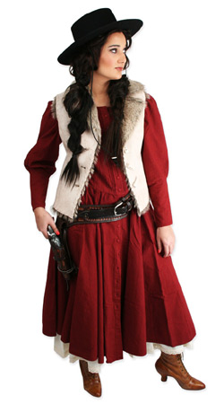  Old West, Ladies Outfits,Quick Ship Outfits Frontier Folk,Gunslingers |Antique, Vintage, Old Fashioned, Wedding, Theatrical, Reenacting Costume |