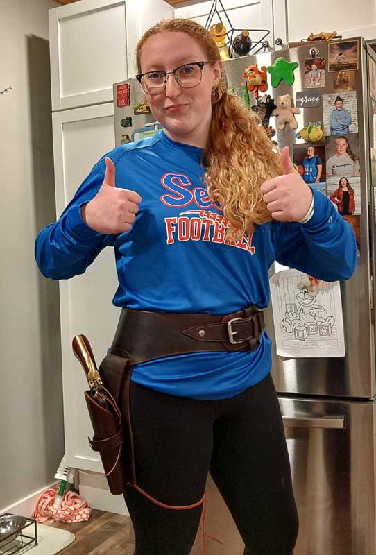 Customer photos wearing Holster Thief Gives Approval