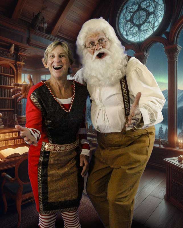 Customer photos wearing Santa and Friends