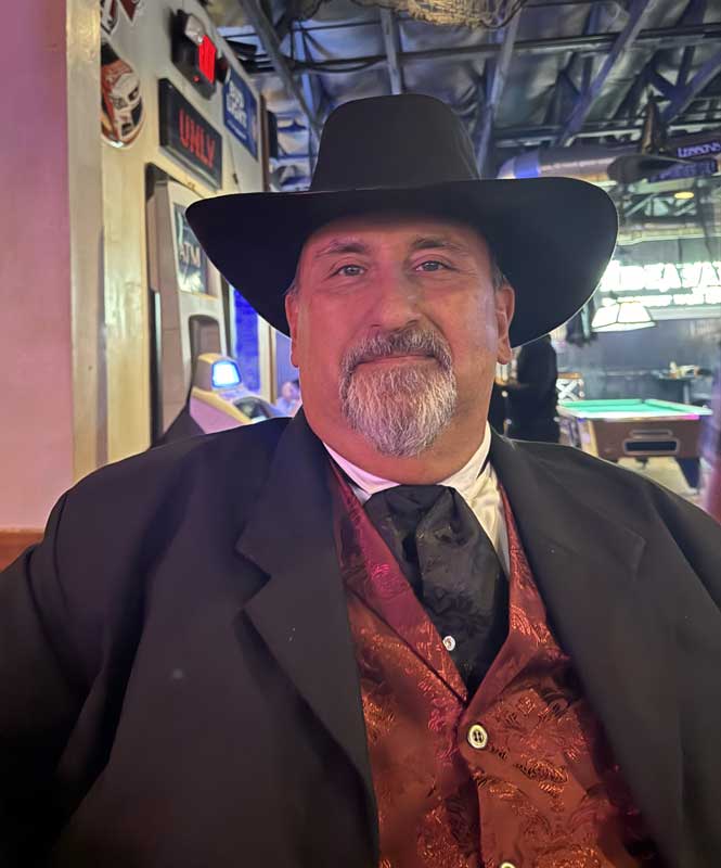 Customer photos wearing Cowboys and Pool Halls