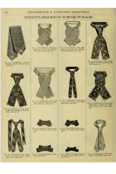 1880s Neckties