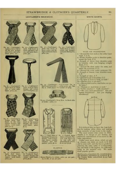 1880s Neckties